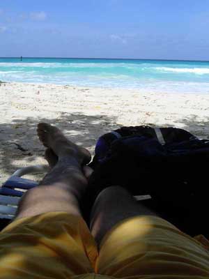 Me hanging out at the beach