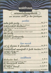 Waldhaus, Veranstaltungskalender, 12/1996 (ad)