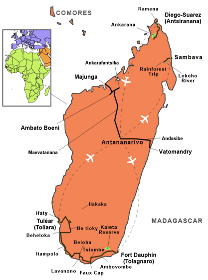 Map of Madagascar