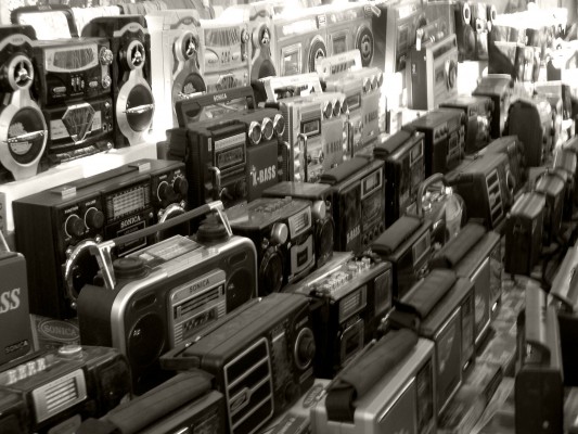 Typical electronics stand