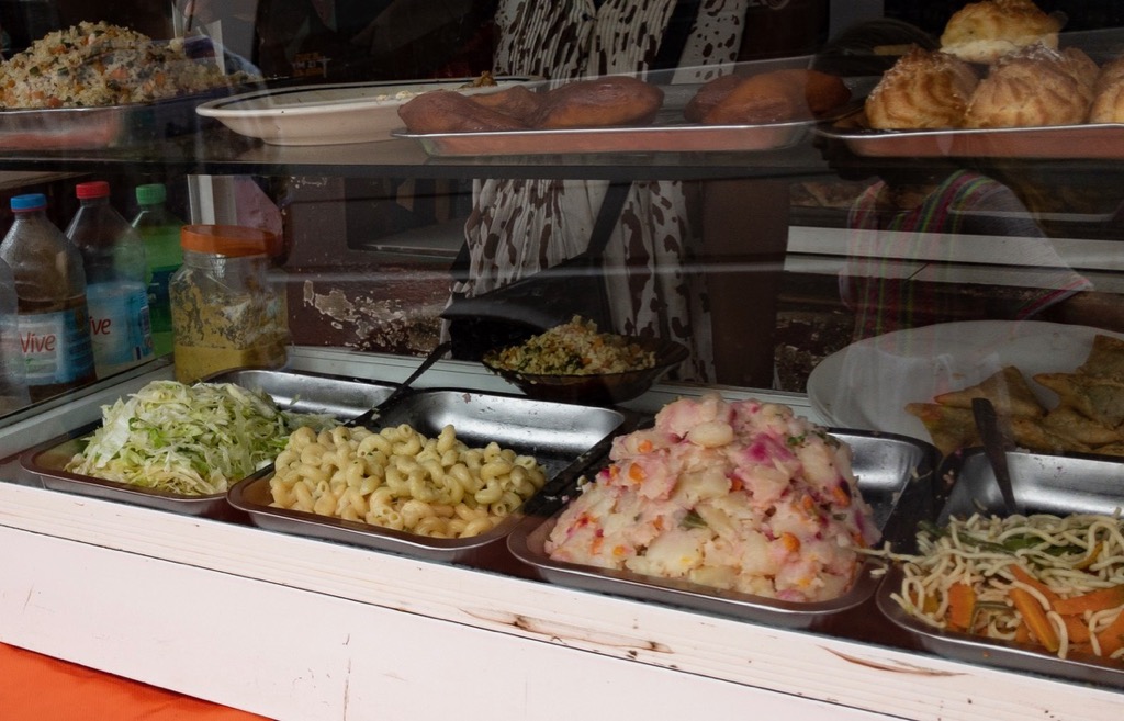 Streetside meals on display
