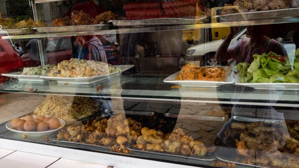 Streetside meals on display