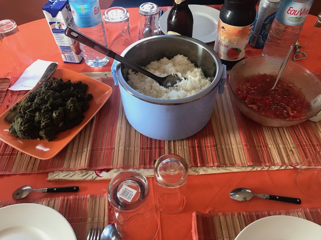 Ravitoto, rice, and lasary (scroll down for recipe)