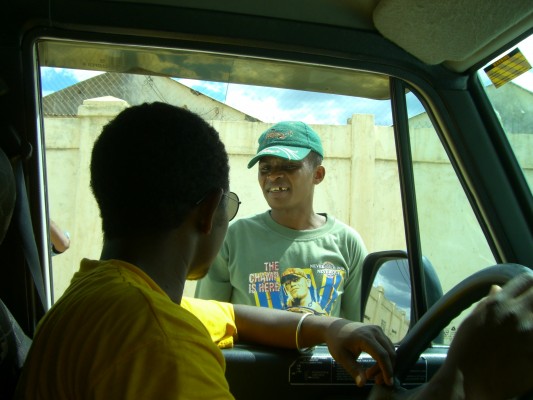 Asking locals for directions