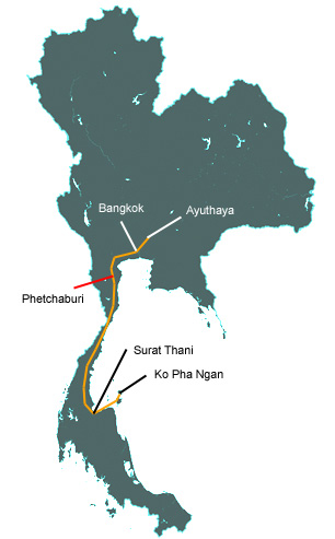 Map of Thailand