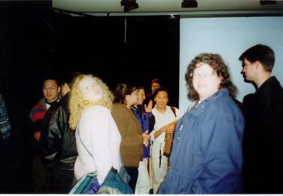 A sore neck (We had to sit on the floor)